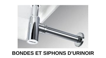 Bondes et siphon d'urinoirs collectivité