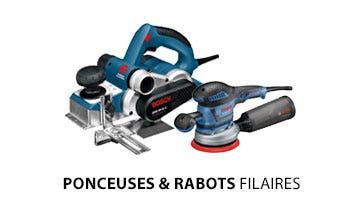 Ponceuses et rabots filaires Bosch