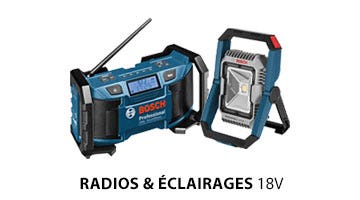 Radios et éclairage 18V Bosch