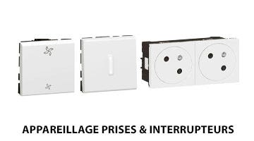 Appareillage prise et interrupteur Legrand