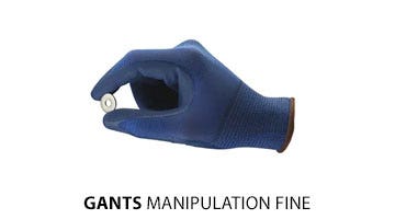 Gants manipulation fine