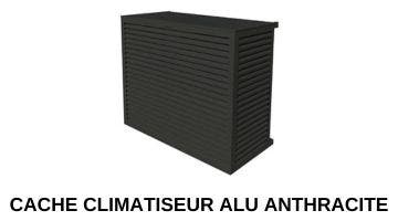 Cache climatiseur aluminium anthracite